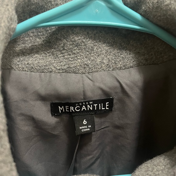 J crew Women's Gray mercantile coat full zip size 6 - Picture 8 of 16